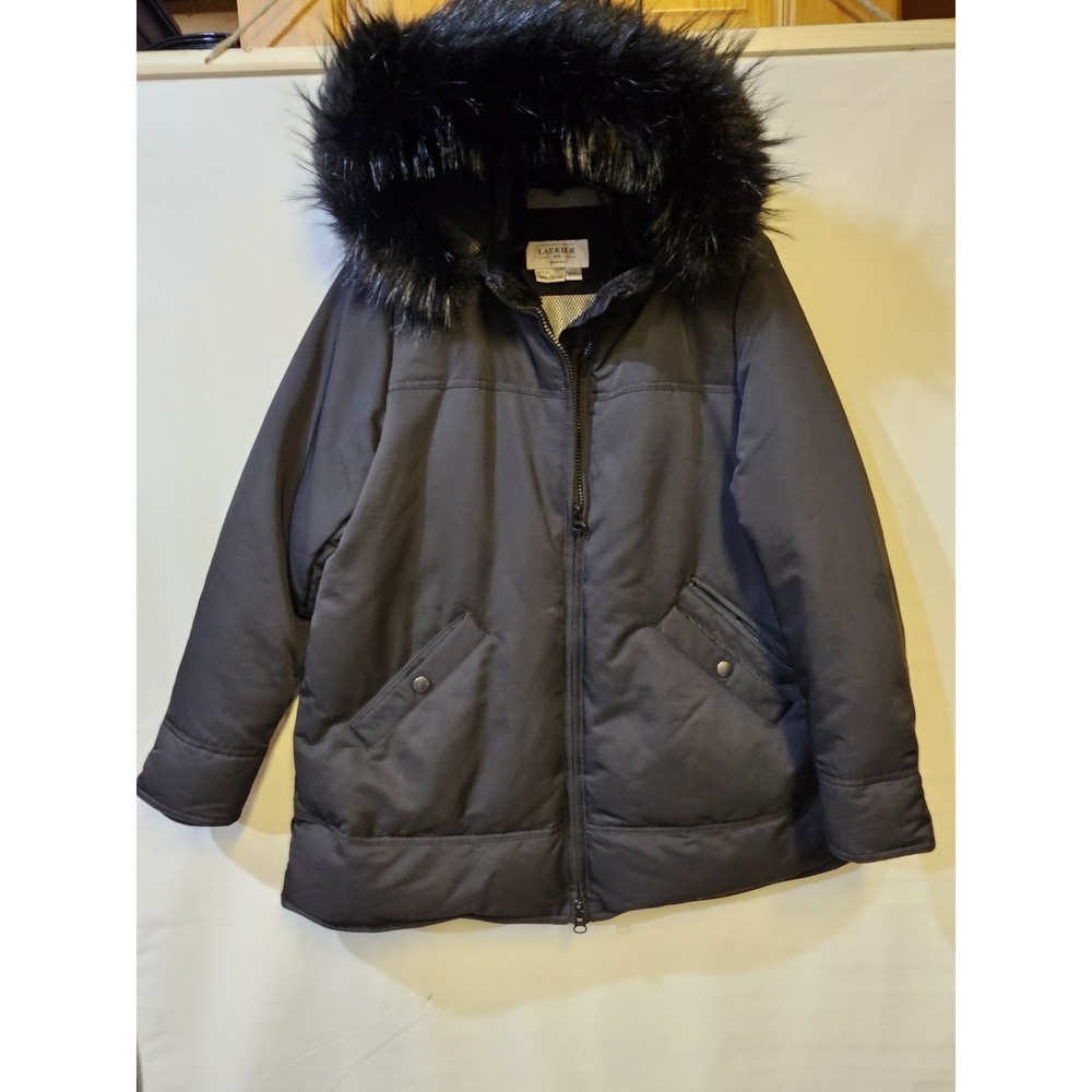 Laurier & Co. Women's Faux Fur Hooded Goose Down Jacket Size Xl